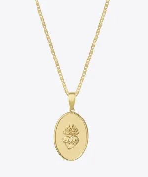 Hearts Afire Medallion Necklace
