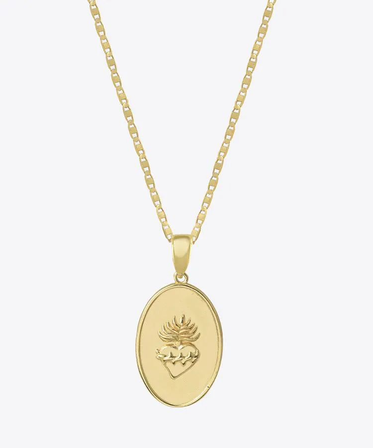Hearts Afire Medallion Necklace