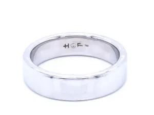 Hearts on Fire Wedding Band Ring in 18k White Gold 6mm