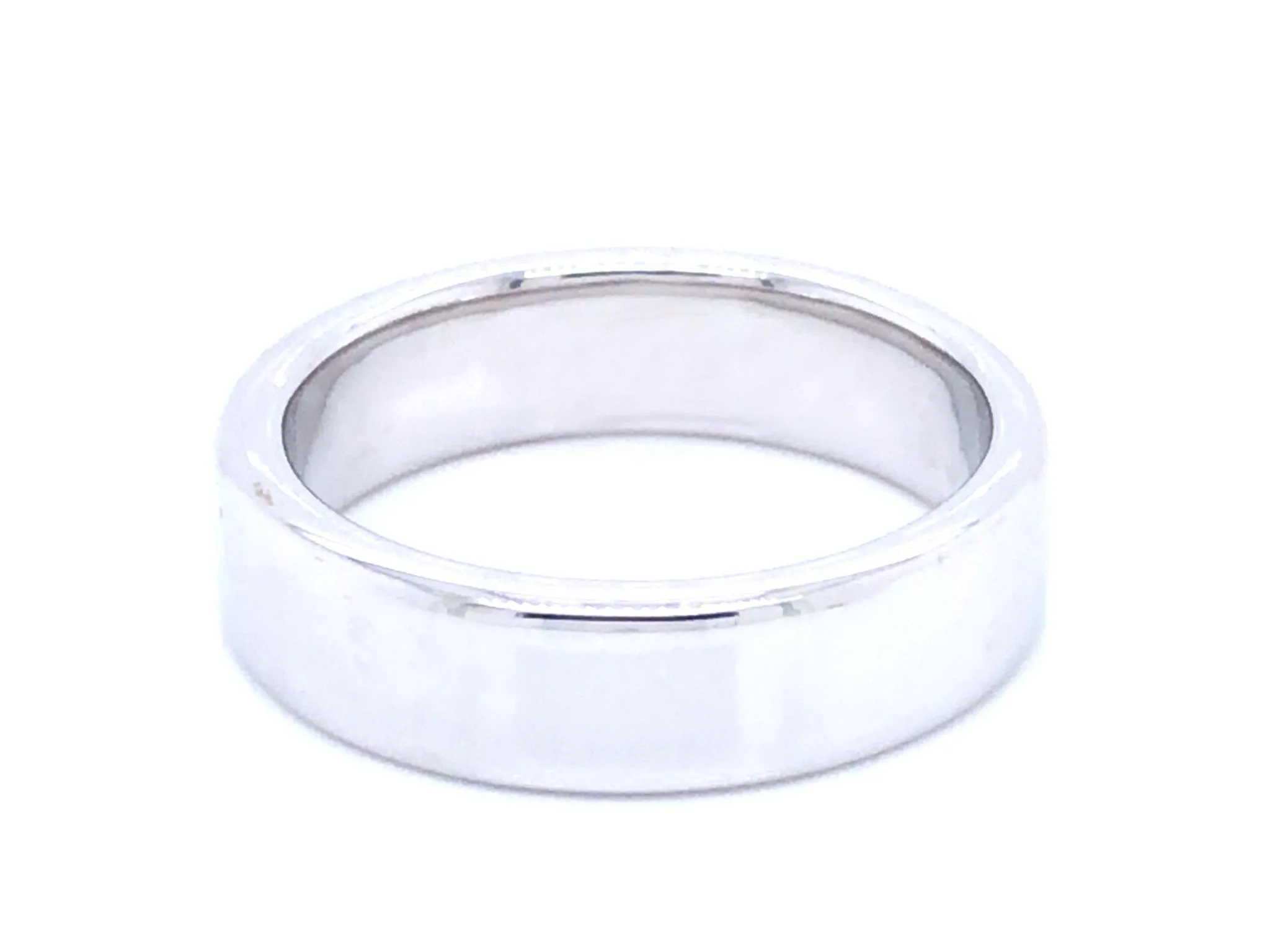Hearts on Fire Wedding Band Ring in 18k White Gold 6mm