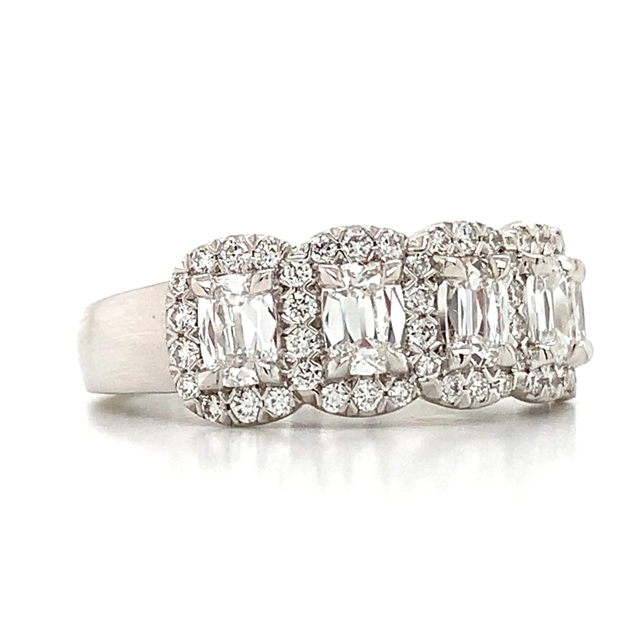 Henri Daussi Cushion Cut Five Stone 1.50ct tw Anniversary Diamond Ring