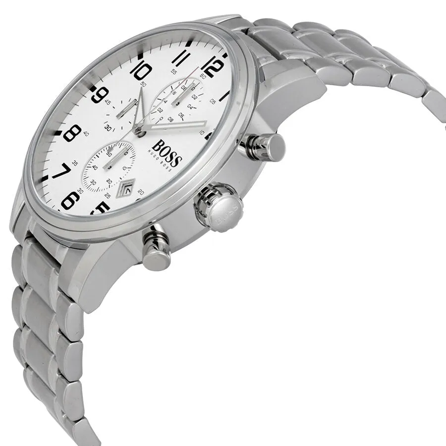 Hugo Boss Aeroliner Chronograph White Dial Men's Watch 1513182