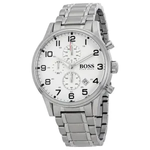 Hugo Boss Aeroliner Chronograph White Dial Men's Watch 1513182