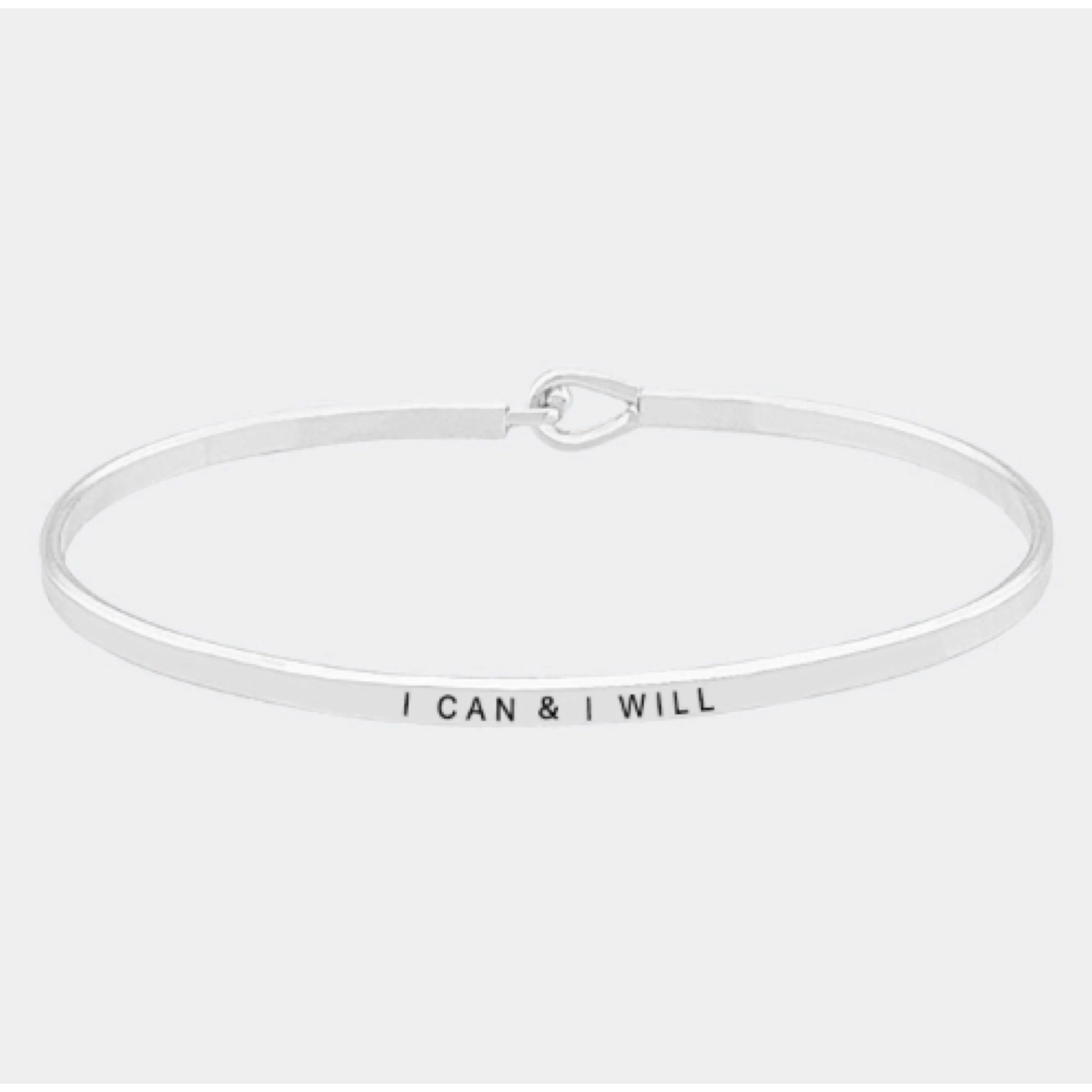 I Can & I Will Bangle Bracelet