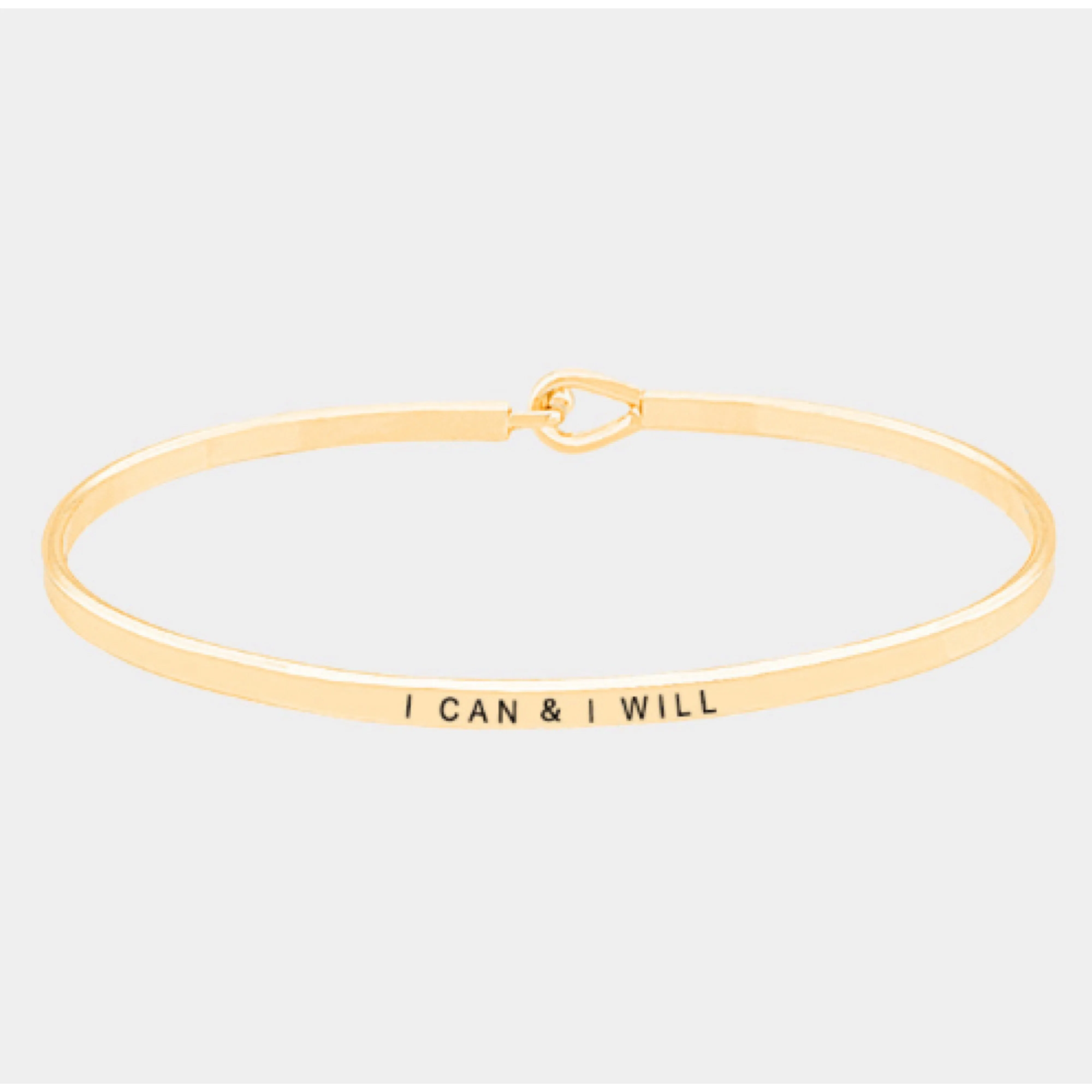 I Can & I Will Bangle Bracelet