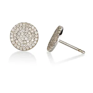 Imperial diamond halo stud earrings