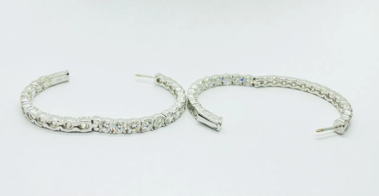 In & Out Diamond Hoop Earrings