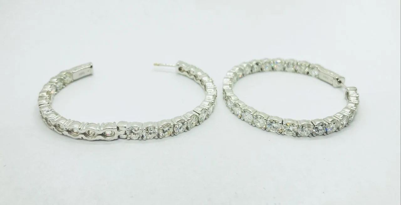 In & Out Diamond Hoop Earrings