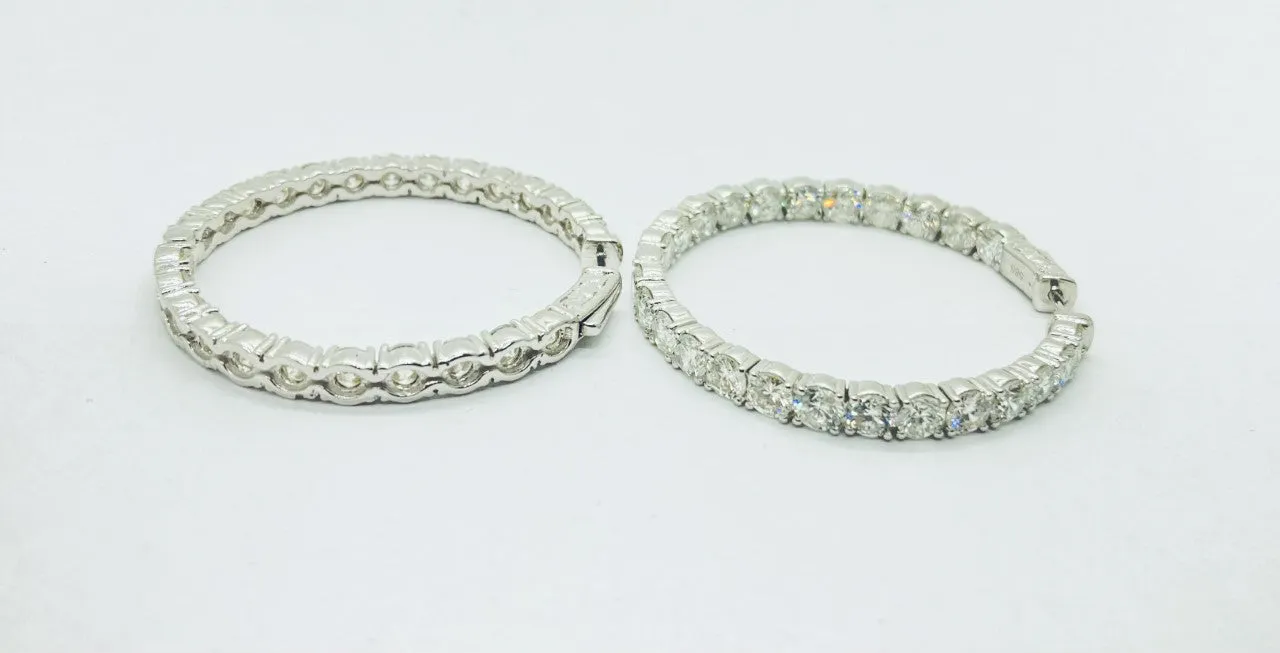In & Out Diamond Hoop Earrings