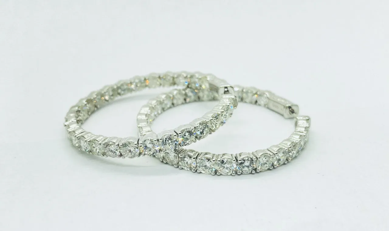 In & Out Diamond Hoop Earrings
