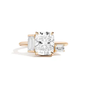 IN STOCK 3-Stone Cushion-Cut Ring - Size 6.5
