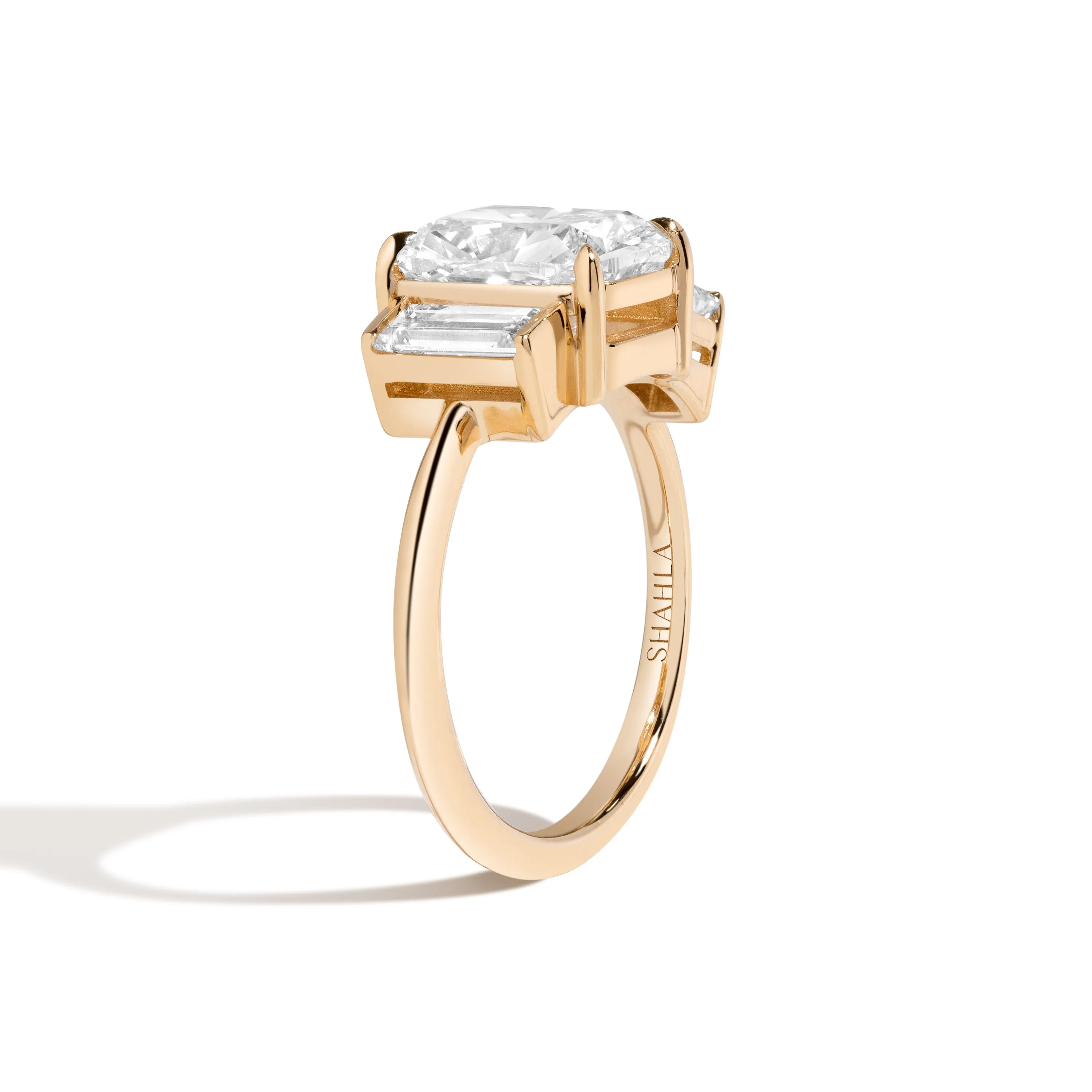 IN STOCK 3-Stone Cushion-Cut Ring - Size 6.5