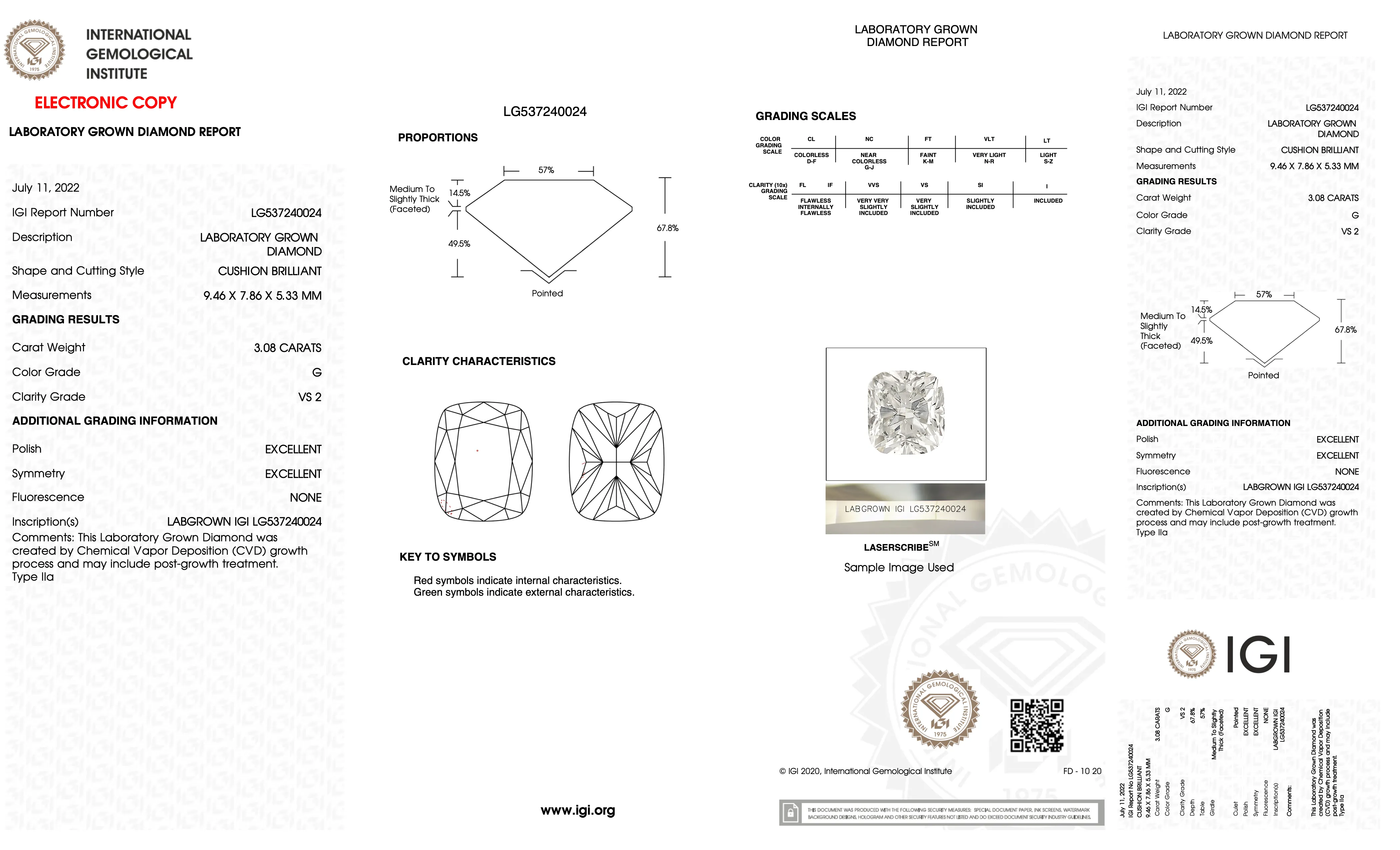 IN STOCK 3-Stone Cushion-Cut Ring - Size 6.5