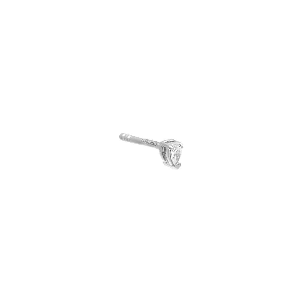 Itty Bitty Diamond Teardrop Stud Earring 14K