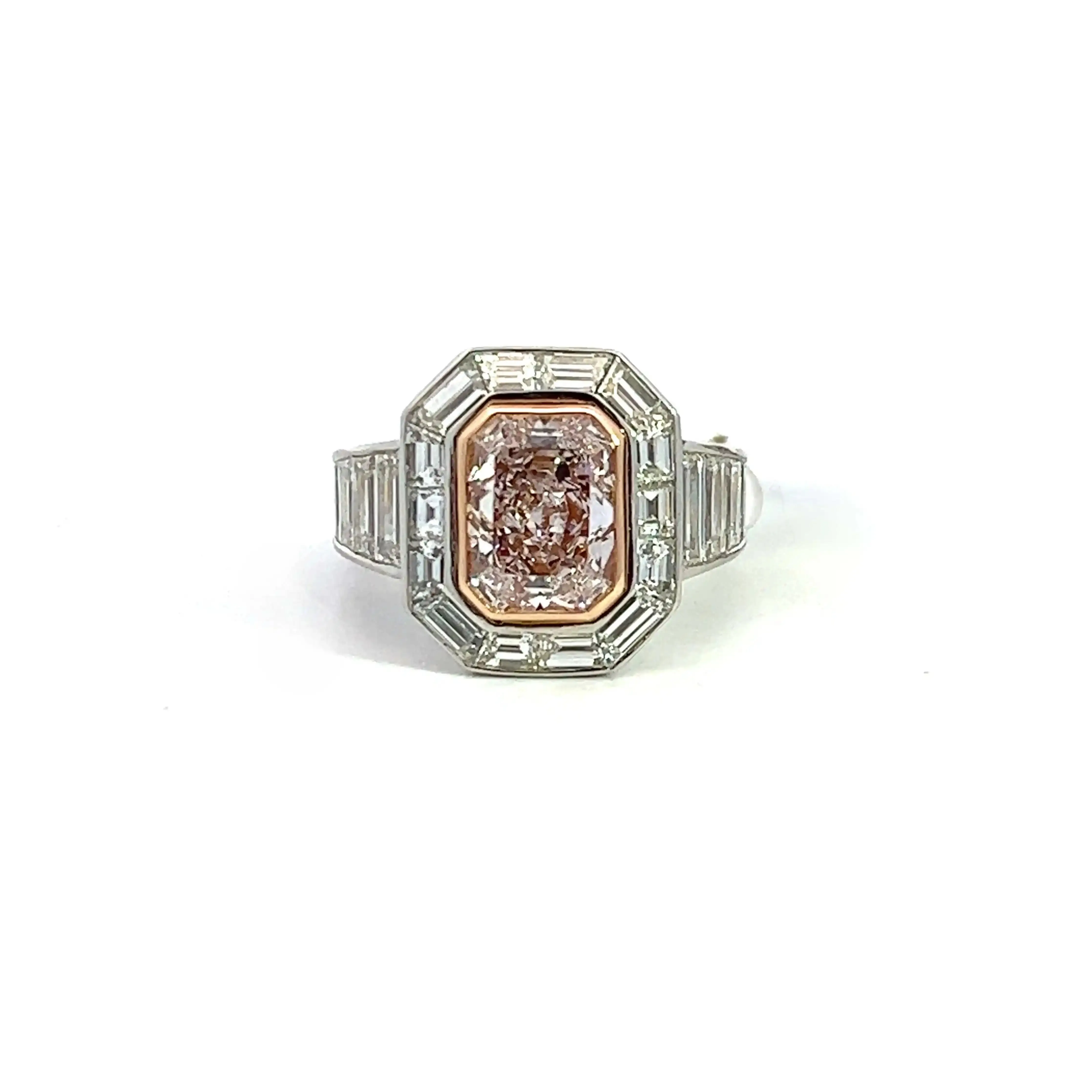 Joshua J Faint Pink Diamond Ring