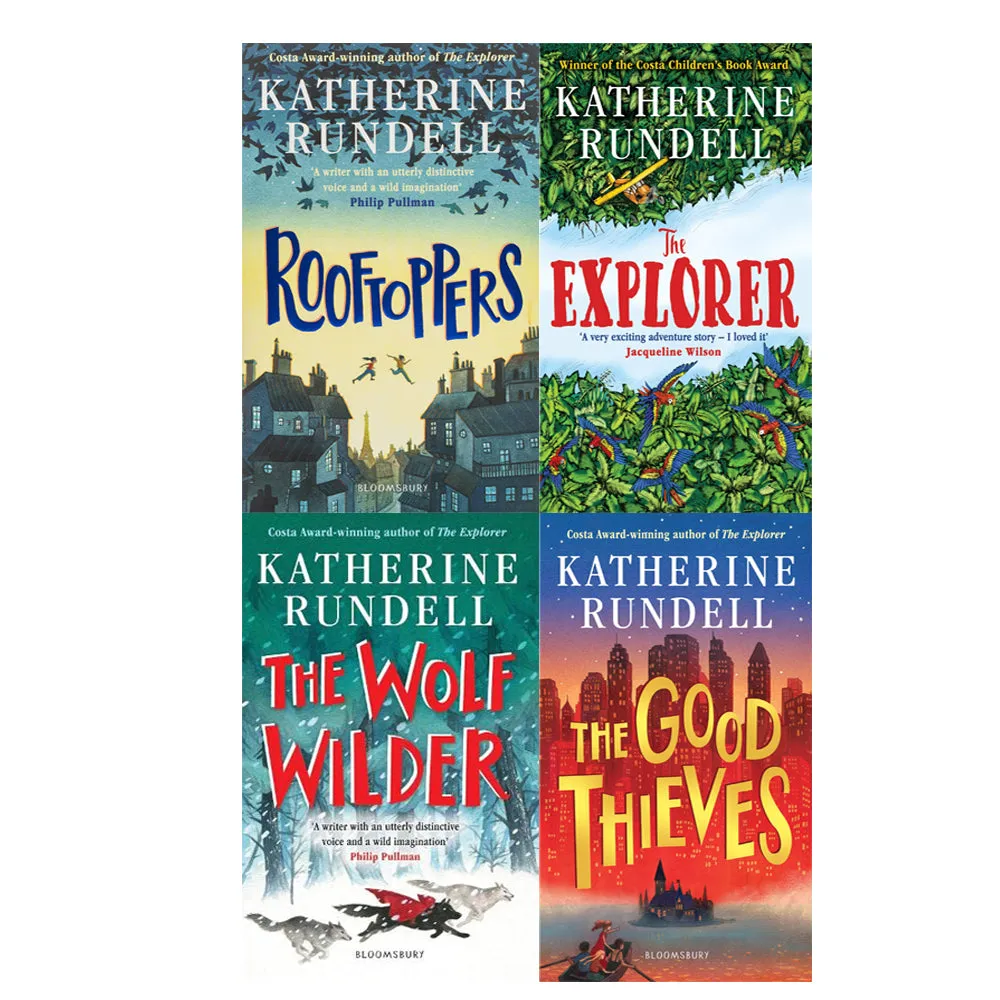 Katherine Rundell  4 Books Set (The Explorer, The Good Thieves , Rooftoppers , The Wolf Wilder)