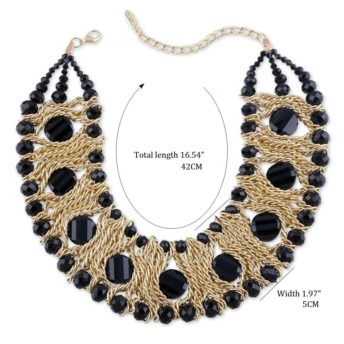 KAYMEN Fashion Crystal Bracelet Elastic Bangle for Women Handmade Bohemian Statement Charm Bracelet Cocktail Party Jewelry