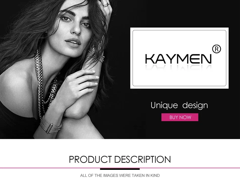 KAYMEN Fashion Crystal Bracelet Elastic Bangle for Women Handmade Bohemian Statement Charm Bracelet Cocktail Party Jewelry
