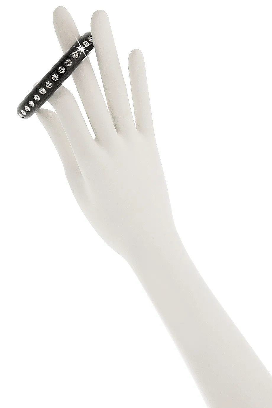KENNETH JAY LANE BLACK Crystal Dots Resin Bangle