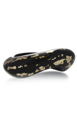 KENNETH JAY LANE Gold Scraped Odd Shaped Bangle