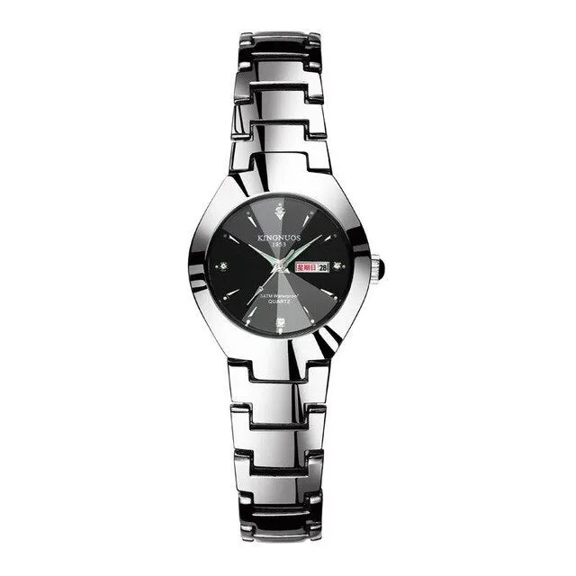 KINGNUOS Top Brand Fashion Quartz Waterproof Wristwatch Couple Clocks