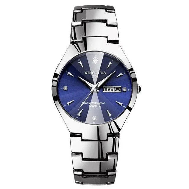 KINGNUOS Top Brand Fashion Quartz Waterproof Wristwatch Couple Clocks