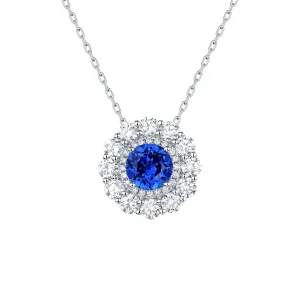 Lab Grown Diamond 3.97ctw Halo Pendant <br> P-01912BSA