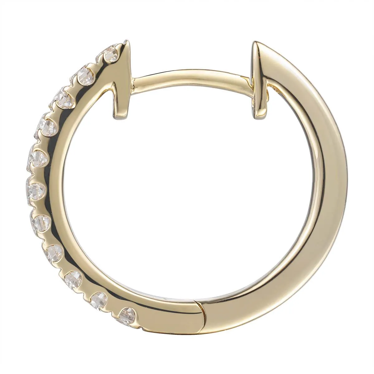 Ladies Diamond Hoop Huguie Earrings 0.29ctw