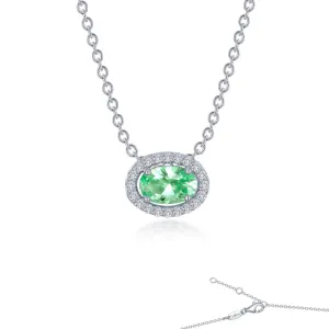 Lafonn Fancy Lab-Grown Sapphire Halo Necklace