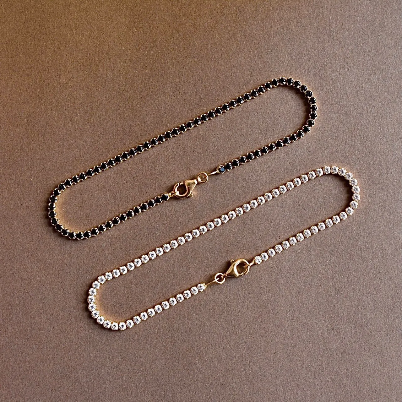 Lala Gold Tennis Bracelet (w/ White CZ Diamonds)
