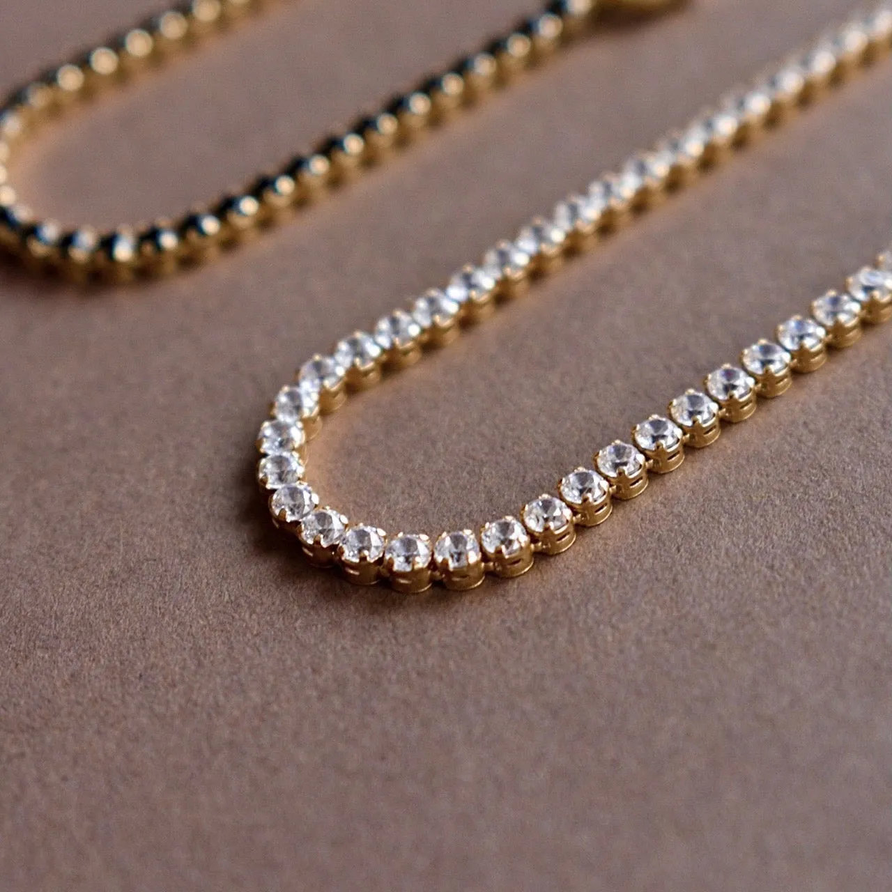 Lala Gold Tennis Bracelet (w/ White CZ Diamonds)