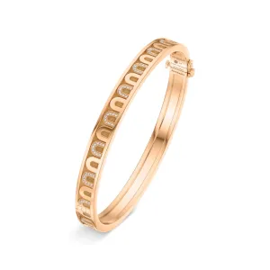 L'Arc de DAVIDOR Bangle PM, 18k Rose Gold with Satin Finish and Colonnato Diamonds