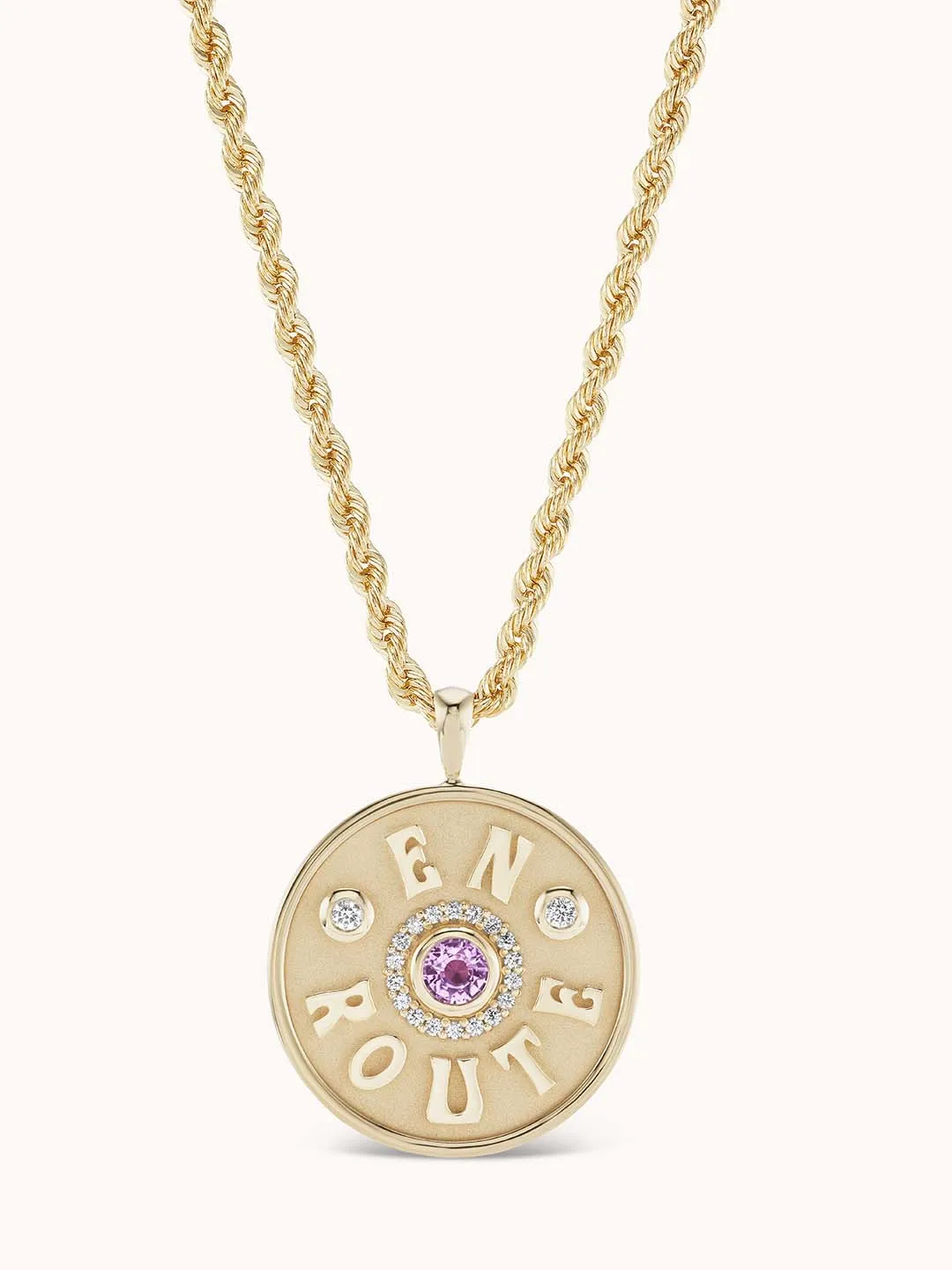 Large En Route Necklace Pink Sapphire