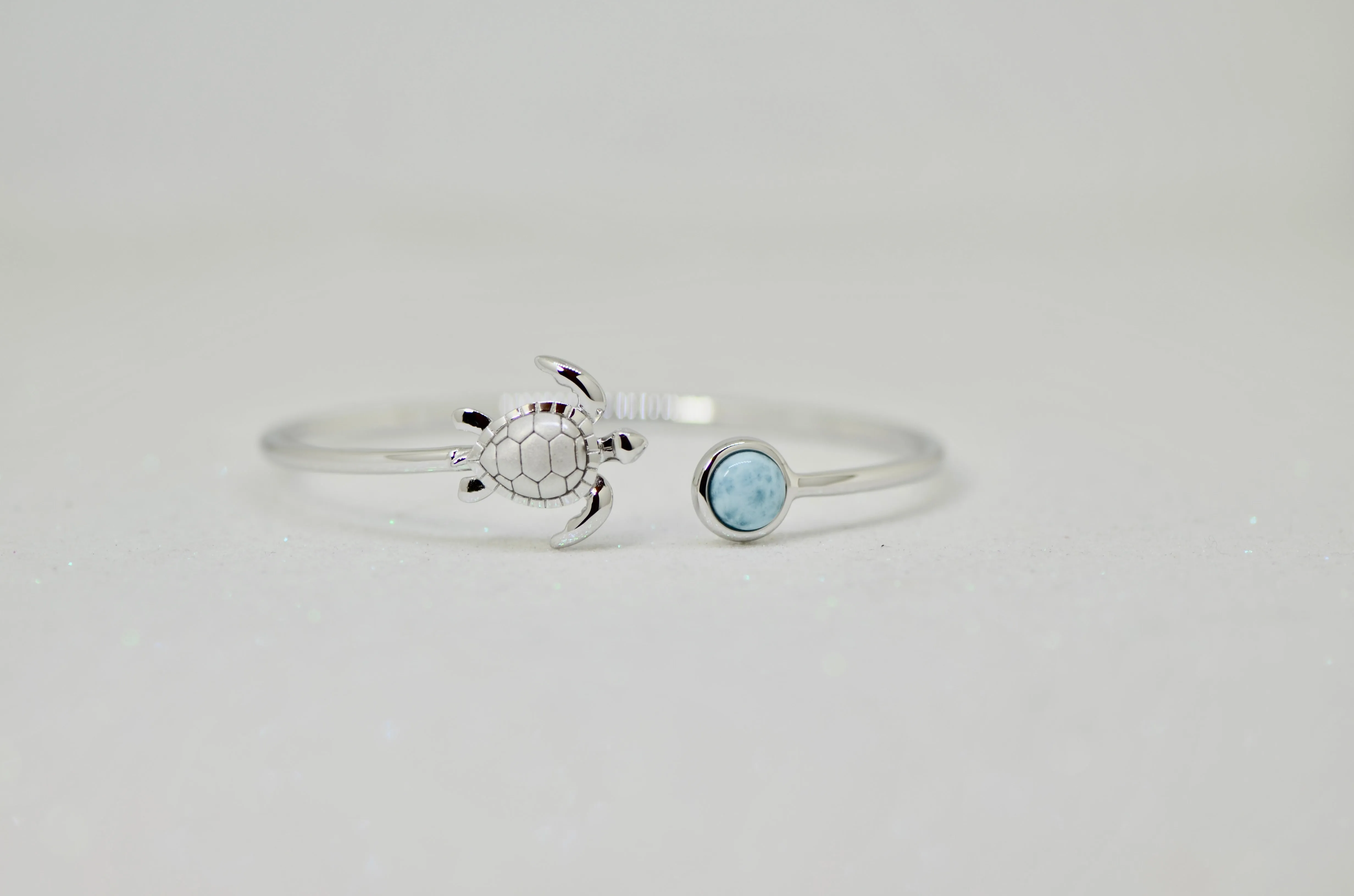 Larimar Paia Honu Bangle Bracelet