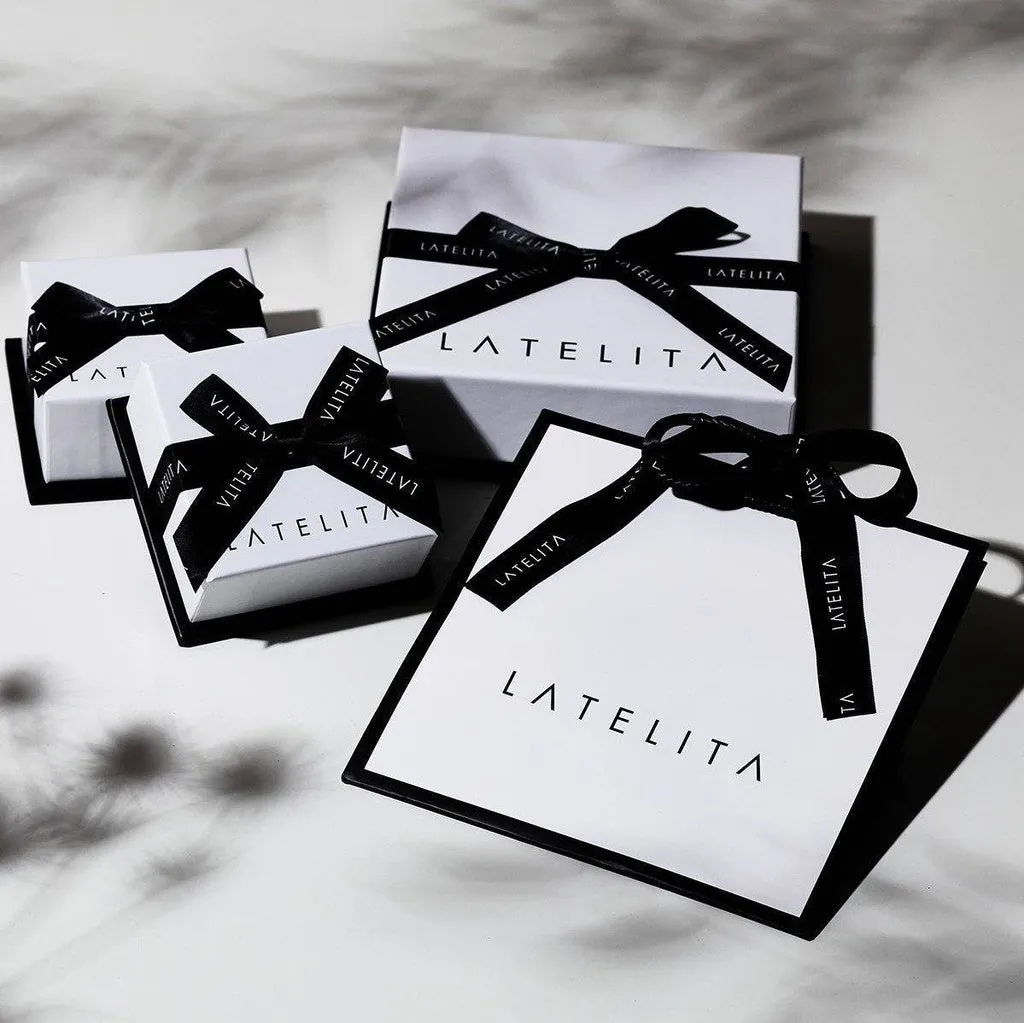 LATELITA - Original Coco`s Long Drop Earrings Ruby Red CZ