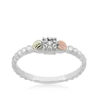 Lil Diamond - Sterling Silver Black Hills Gold Ring