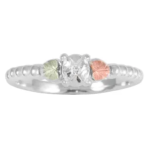 Lil Diamond - Sterling Silver Black Hills Gold Ring