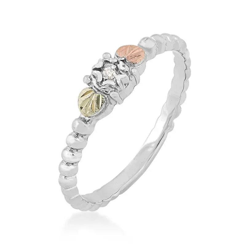 Lil Diamond - Sterling Silver Black Hills Gold Ring