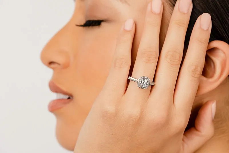 Limitless Love Cushion Cut Lab-Grown Diamond Engagement Ring with 1.75 ct. (1.25 ct. center diamond)