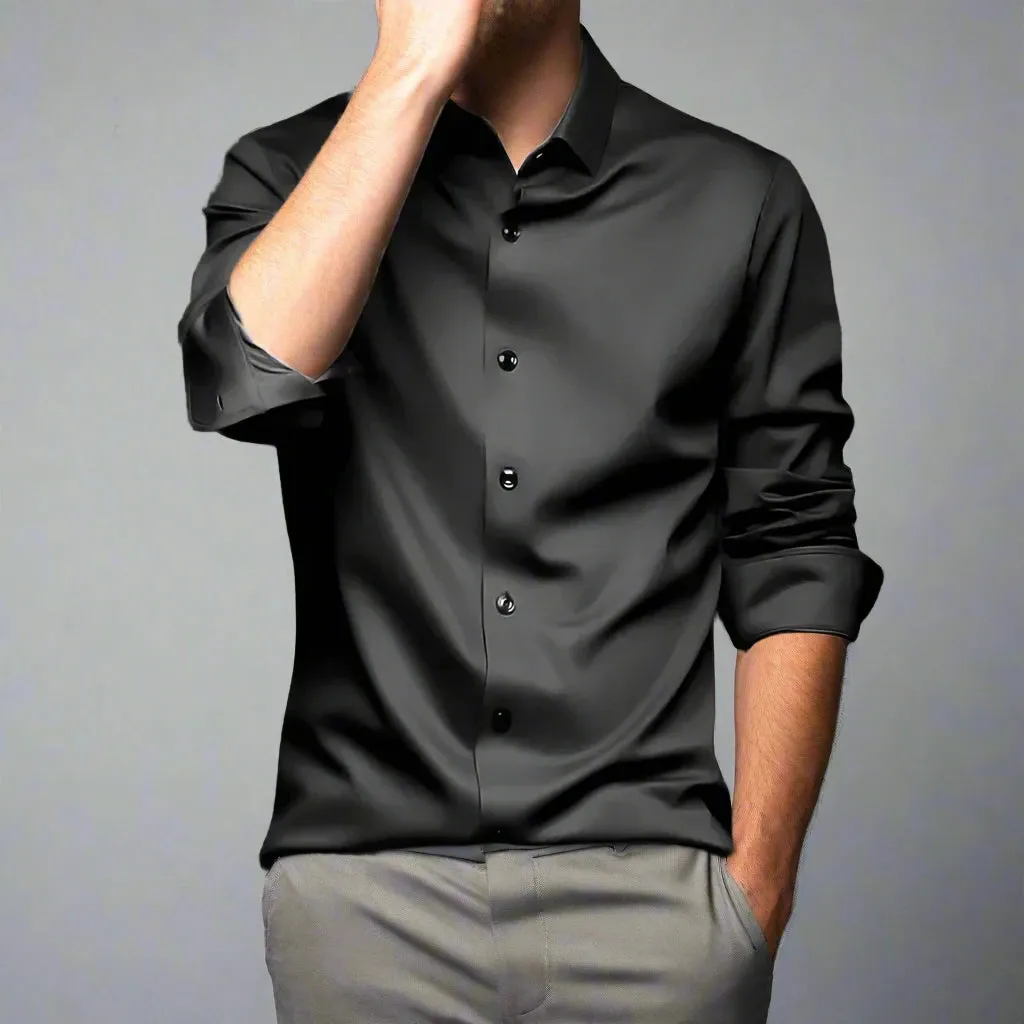 Long Sleeve Wrinkle-Resistant Elastic Breathable Business Shirt