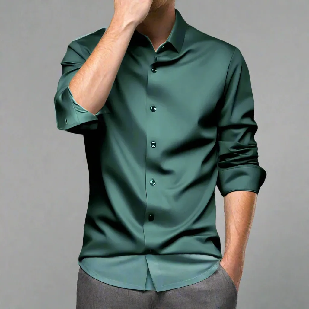 Long Sleeve Wrinkle-Resistant Elastic Breathable Business Shirt