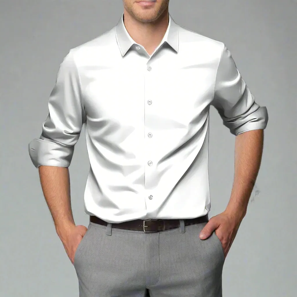 Long Sleeve Wrinkle-Resistant Elastic Breathable Business Shirt