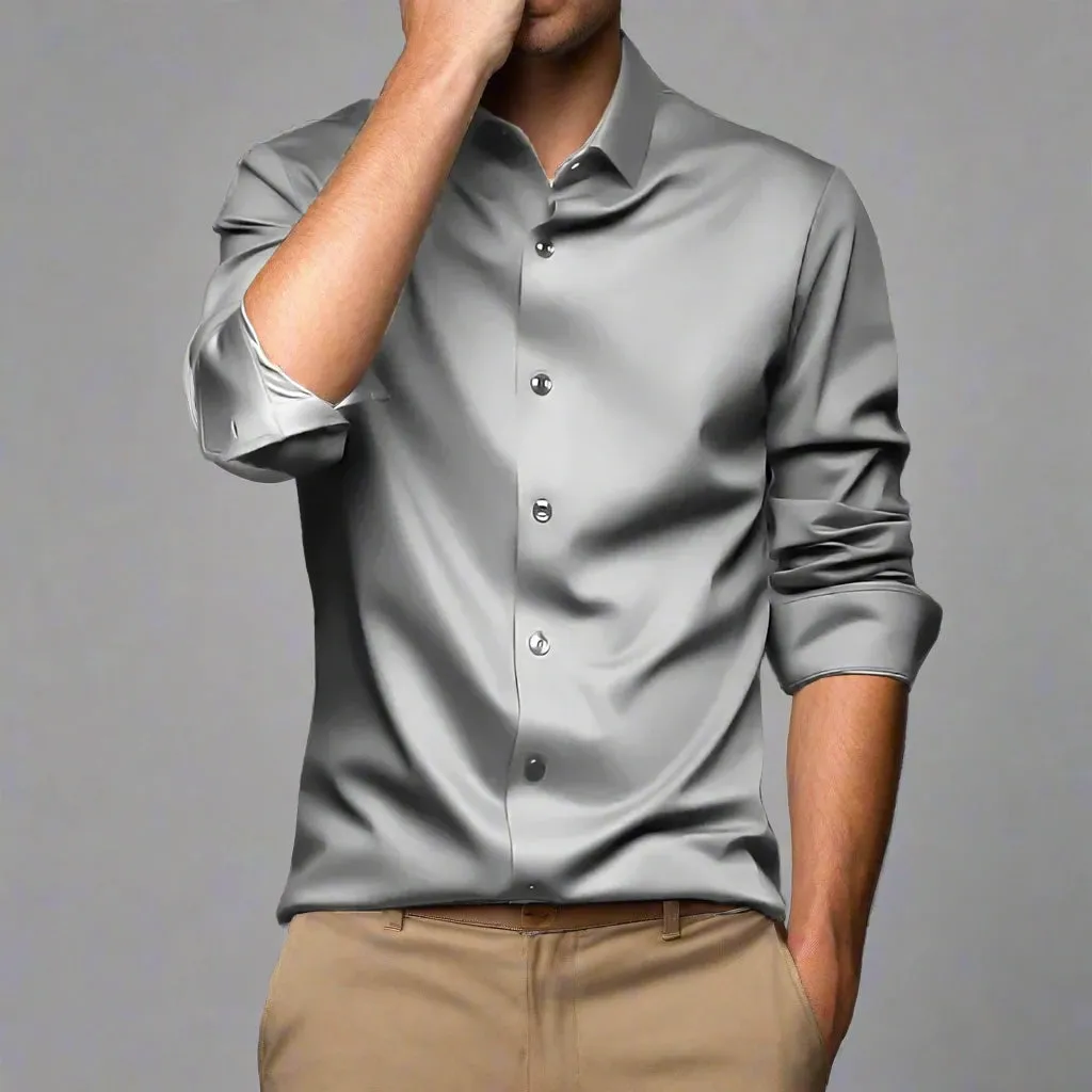 Long Sleeve Wrinkle-Resistant Elastic Breathable Business Shirt