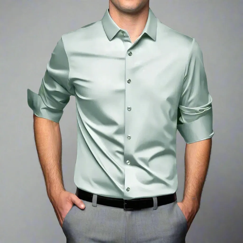 Long Sleeve Wrinkle-Resistant Elastic Breathable Business Shirt