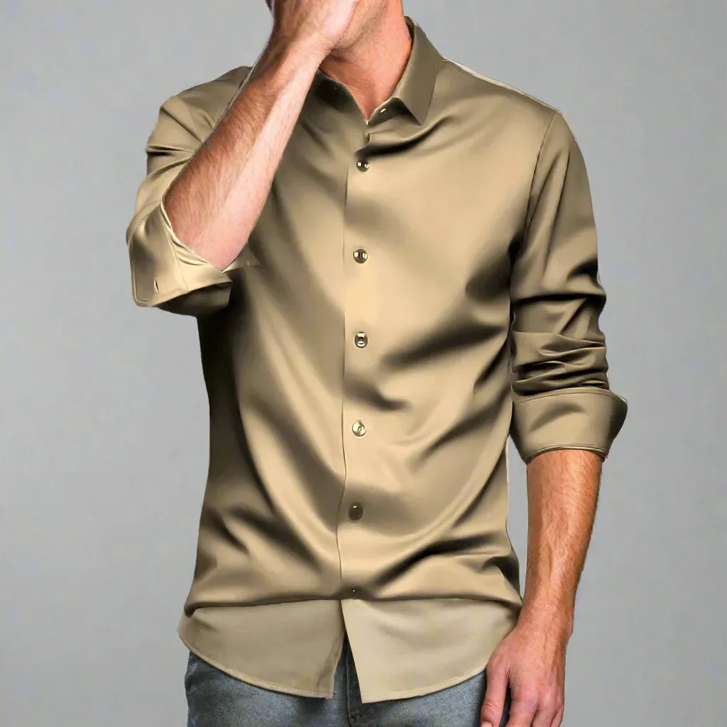 Long Sleeve Wrinkle-Resistant Elastic Breathable Business Shirt