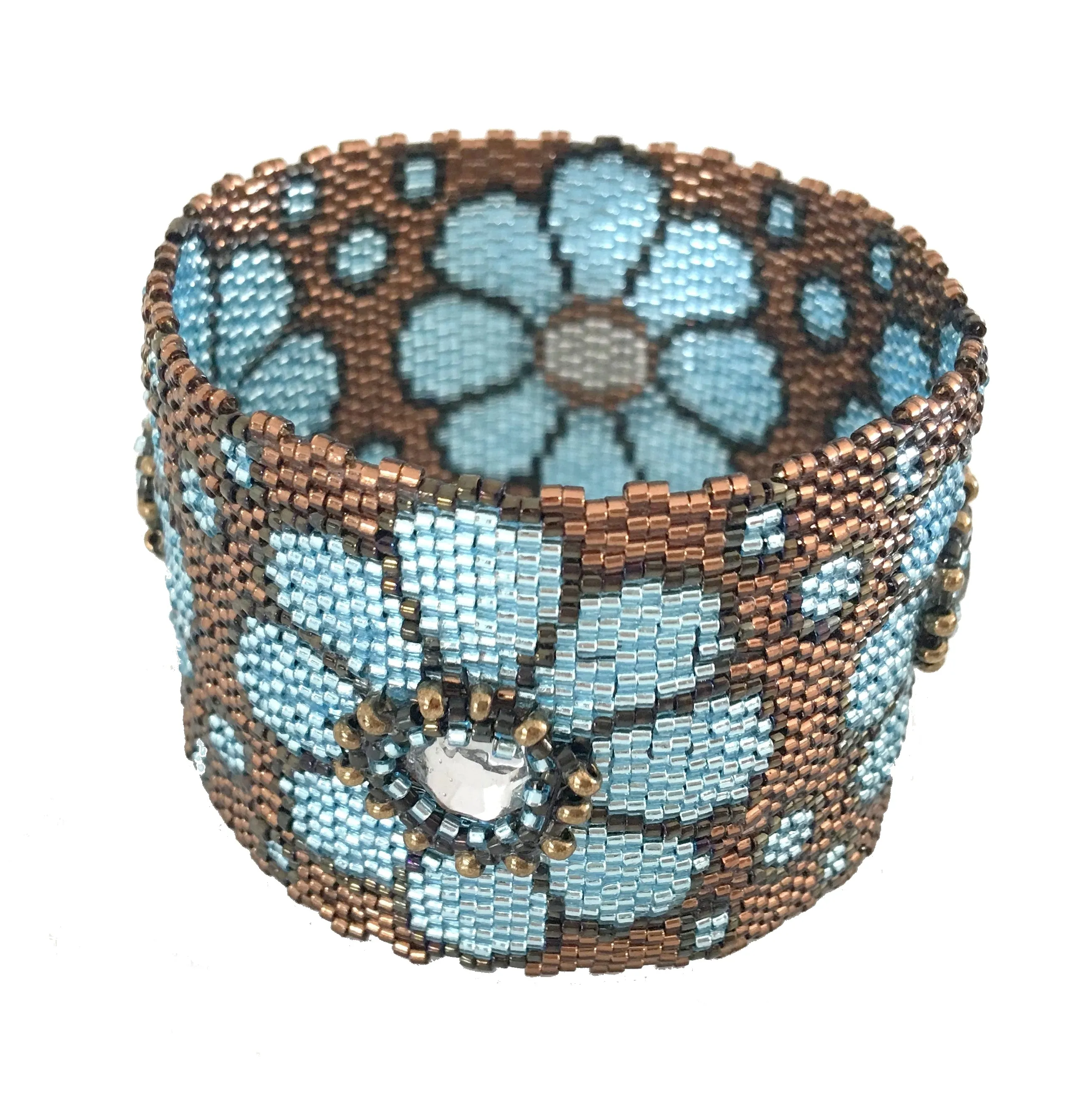 Loom Pattern - Bracelet FLEURS CIEL
