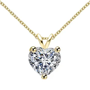 Love Heart Shaped Moissanite Pendant Necklace
