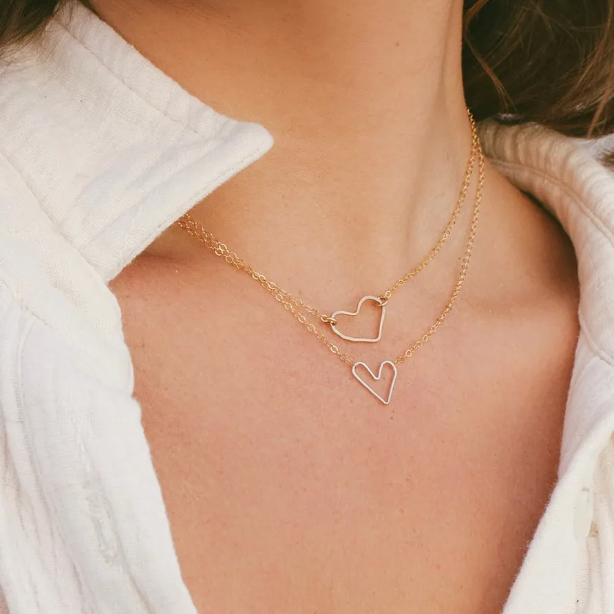 Lucy Open Heart Necklace