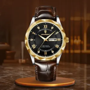 LUXURIOUS LEATHER STRAP QUARTZ WATCH | Elegance Meets Precision