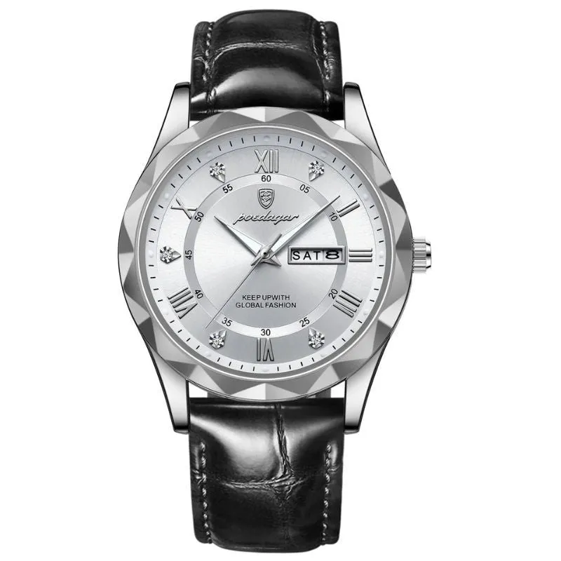 LUXURIOUS LEATHER STRAP QUARTZ WATCH | Elegance Meets Precision